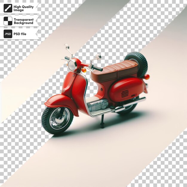 Psd motorcycle on transparent background with editable mask layer