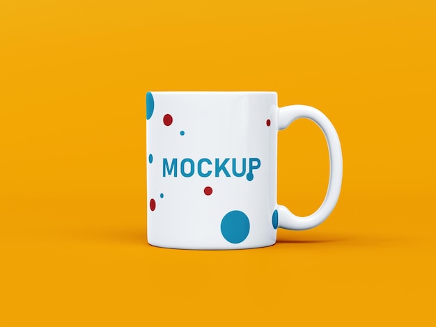 psd mugs on background mock up