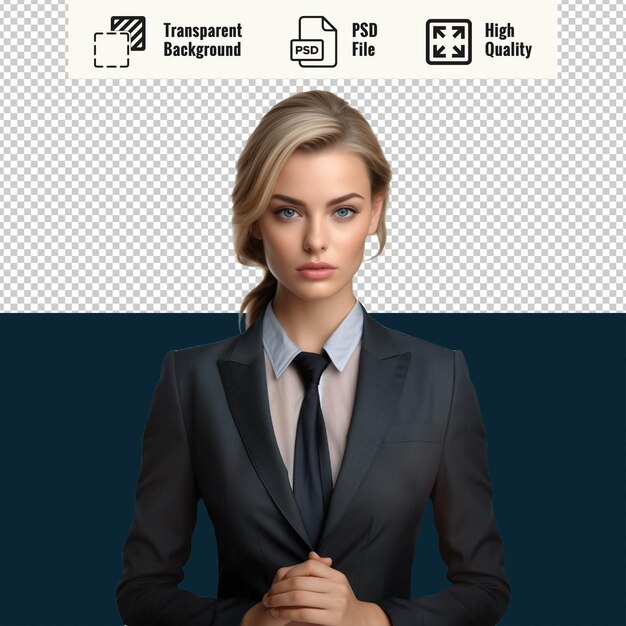 PSD psd mujer rubia con traje y corbata