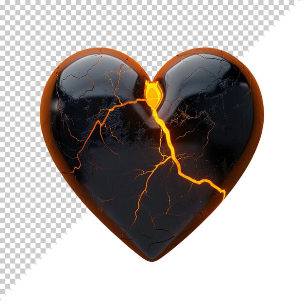 PSD psd multi color heart isolated on transparent backgroundheart