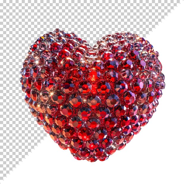 Psd multi color heart isolated on transparent backgroundheart