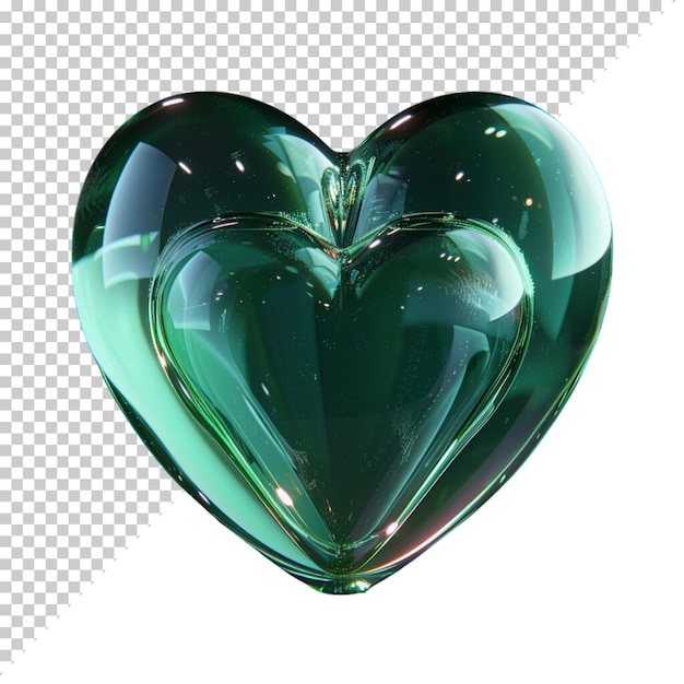 Psd multi color heart isolated on transparent backgroundheart