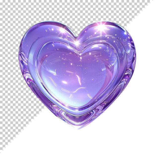 Psd multi color heart isolated on transparent backgroundheart