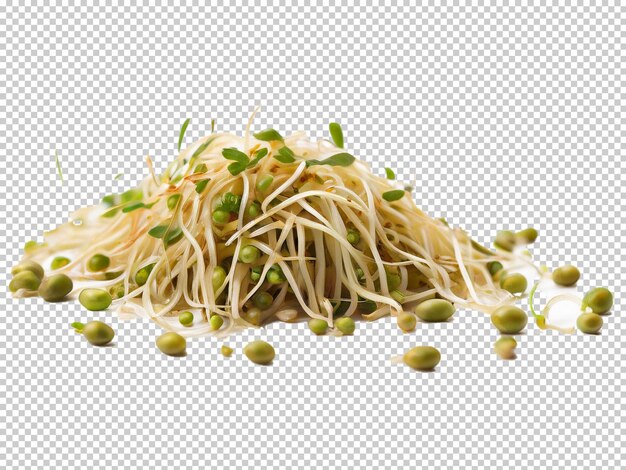 マング・ビーン・スプラウト (mung bean sprouts) は透明な背景に描かれています