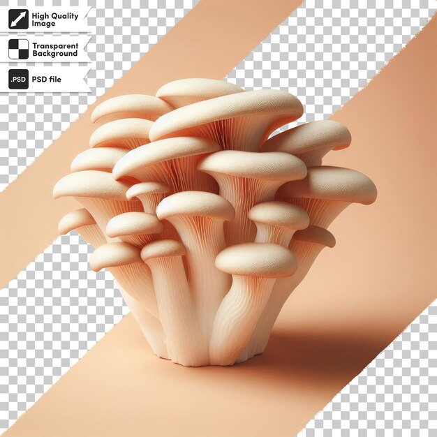 Psd mushrooms on transparent background