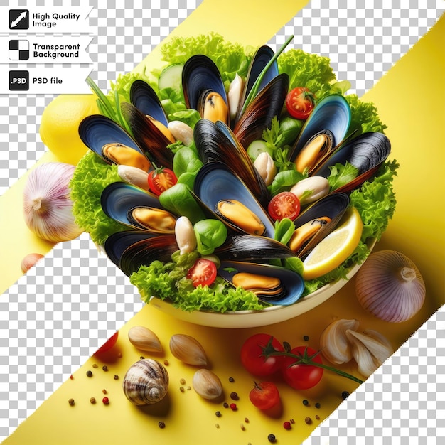 PSD psd mussels seafood on transparent background
