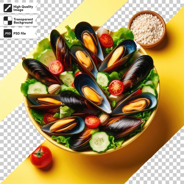 PSD psd mussels seafood on transparent background