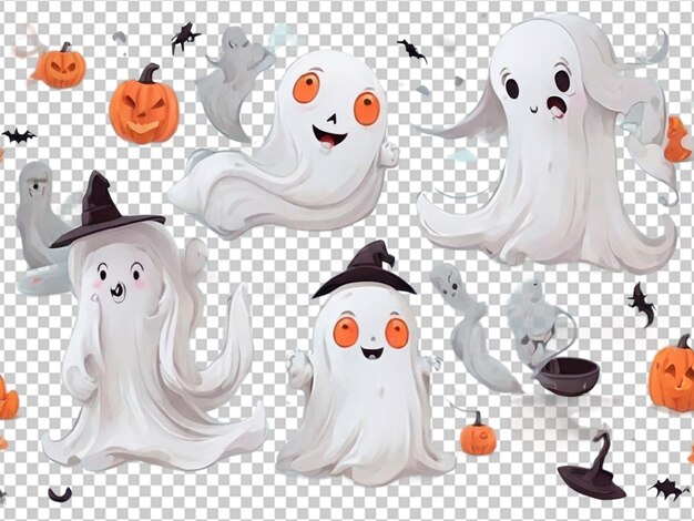 Psd Najpiękniejszego Ducha Z Halloween Na Przezroczystym Tle