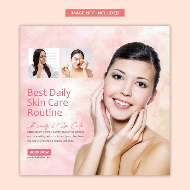 psd natural organic cosmetics for beauty your skincare products sale offer post banner