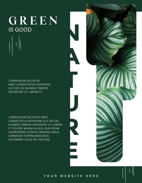 PSD psd natuur milieu flyer ontwerp