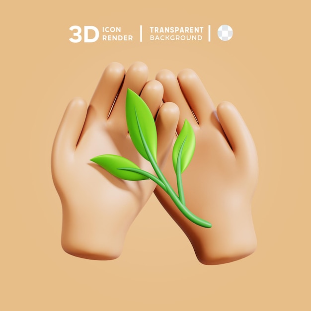 Psd natuurplant 3d illustratie