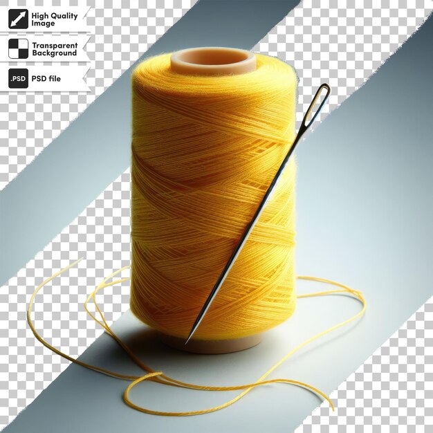 PSD psd needle and colorful thread on transparent background