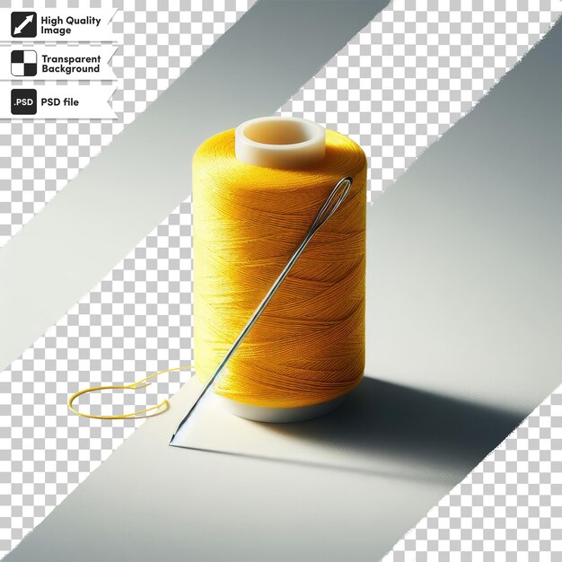 PSD psd needle and colorful thread on transparent background