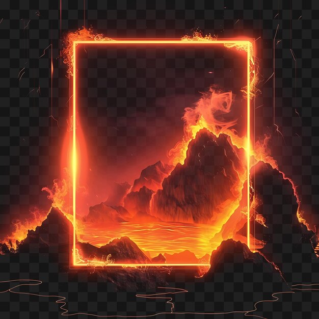 Psd neon frame and game inspired design for a striking visual experience y2k glowing shapes