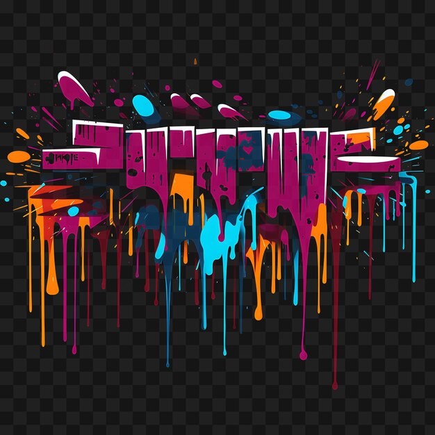 PSD psd di neon graffiti graffiti ispirate linee etichette colorate clipart trasparente elettrico png 4096px