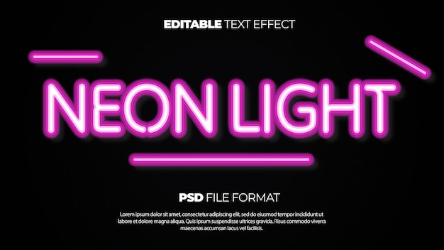 PSD Neonlicht-teksteffect