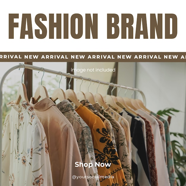 psd new arrivals fashion brand instagram post template
