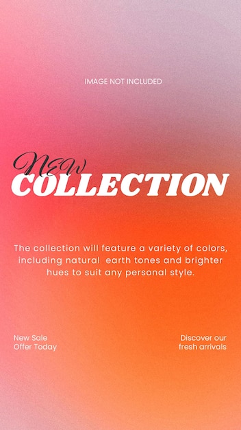 PSD New Collection Fashion Design for Social Media and Instagram Story Template