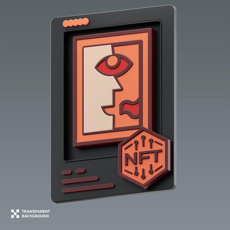 PSD psd nft art 3d illustration