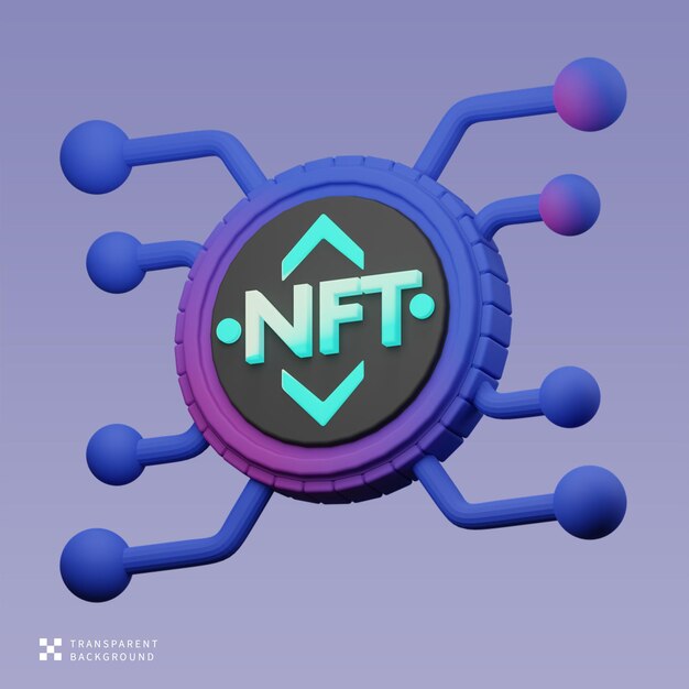 PSD nft netwerk 3D illustratie