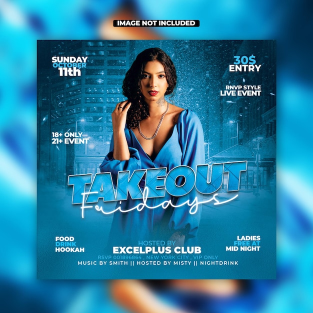 PSD psd night club event party dj flyer template