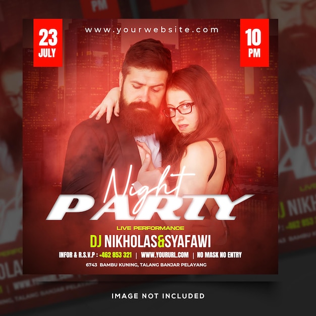 PSD night club party flyer