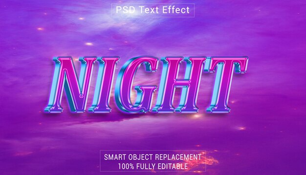 PSD psd night 로고 텍스트 스타일 효과