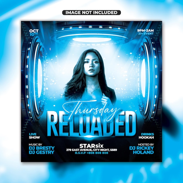 PSD psd night party club dj flyer template designs