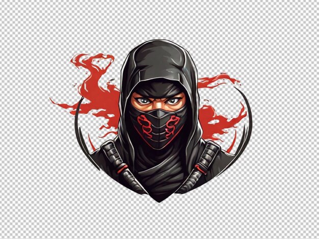 PSD psd of a ninja logo on transparent background