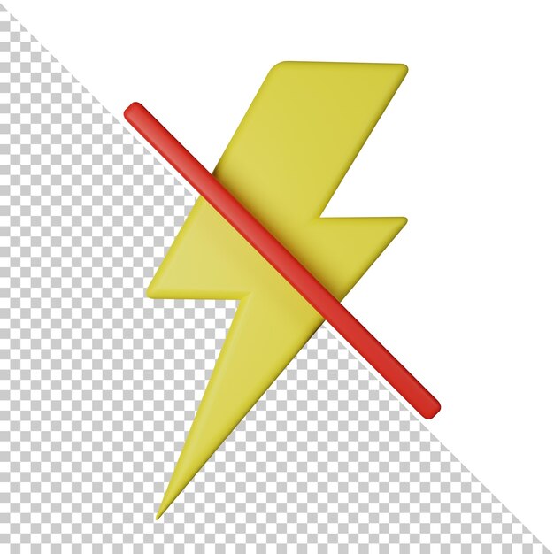 PSD psd no flash 3d icon illustration