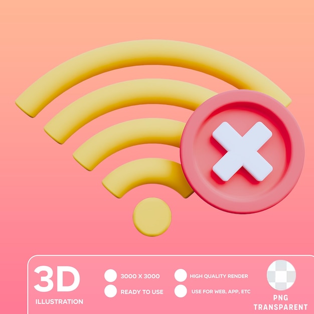 PSD psd no network 3d illustration