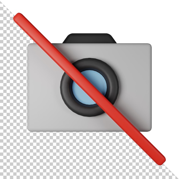 Psd no photo 3d icon illustration