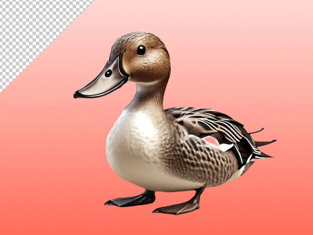 Psd of a northern pintail on transparent background