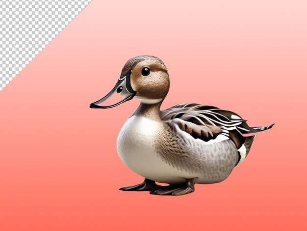 Psd of a northern pintail on transparent background