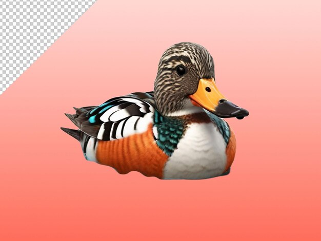 PSD psd of a northern shoveler on transparent background