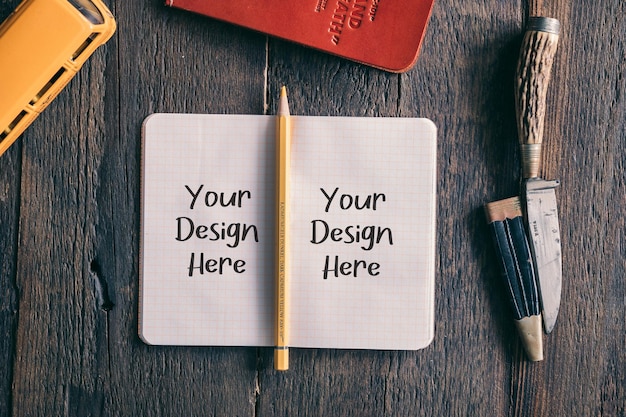 psd notebooks mockup on background realistic mockup