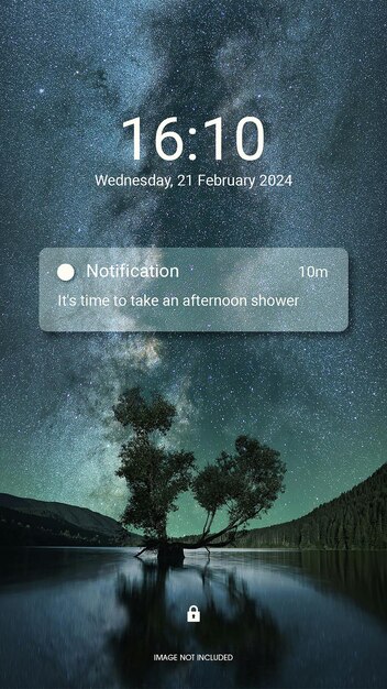 PSD psd notification phone reminder design dla mediów społecznościowych i instagram story template