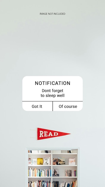 PSD psd notification reminder design concept per i social media e il modello di storia di instagram