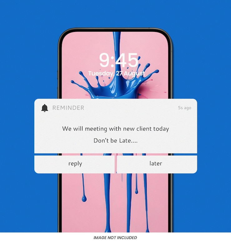 PSD psd notification reminder instagram post square template psd design social media layout reminder