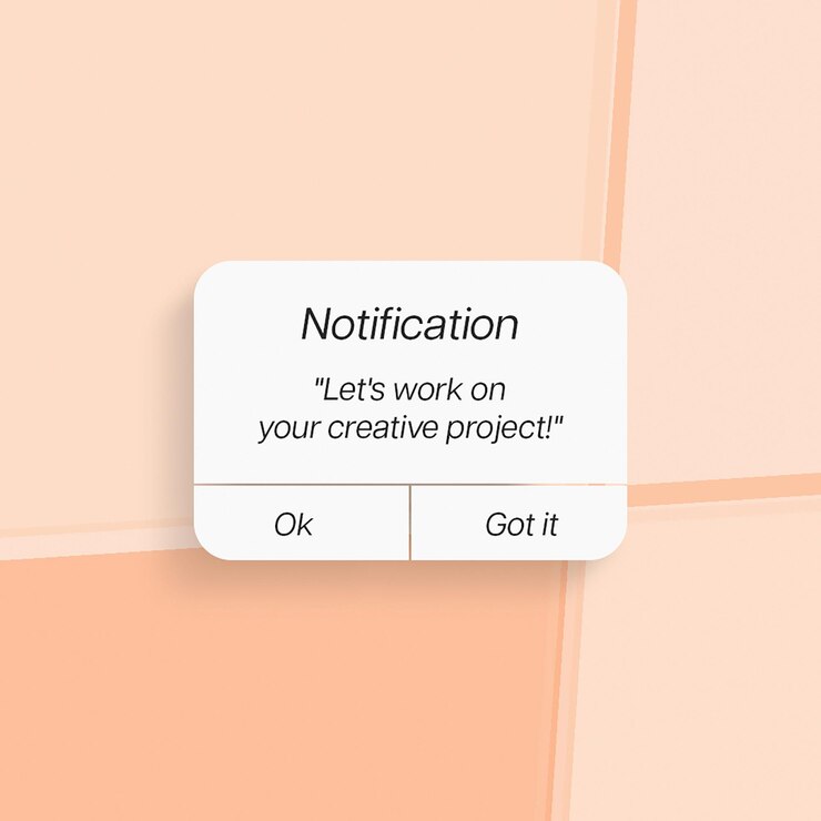 PSD psd notification reminder with cream background instagram post template