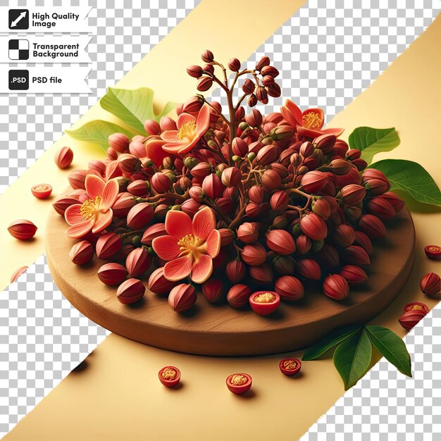 PSD psd nuts and walnuts on transparent background