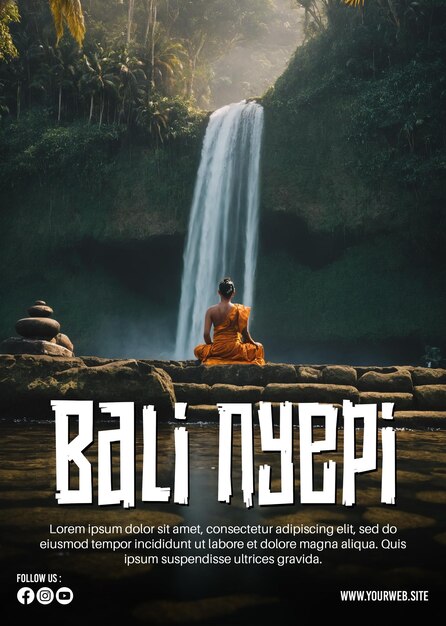 PSD psd nyepi dag hindoe bali poster template