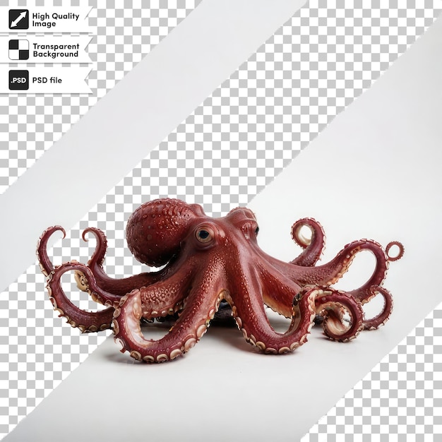 PSD psd octopus on transparent background with editable mask layer