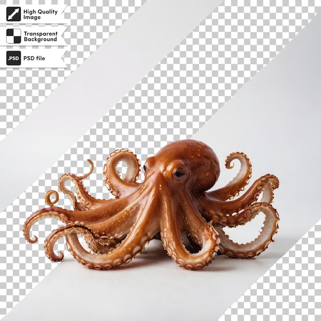 PSD psd octopus on transparent background with editable mask layer