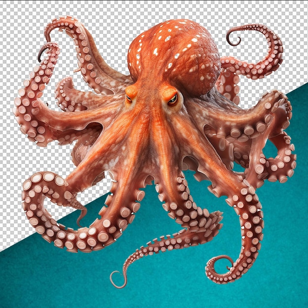 PSD psd octopus on transparent background