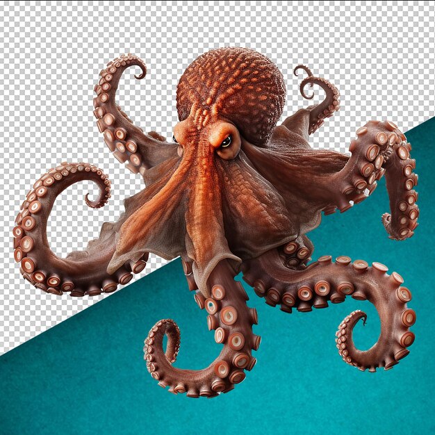 PSD psd octopus on transparent background