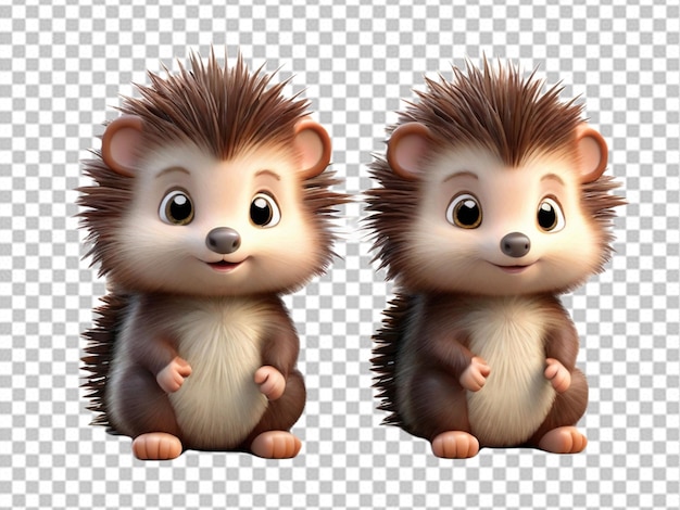 PSD psd 3d мультфильма с ребенком porcupine