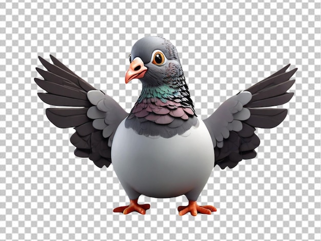 3d 만화 Pigeon의 Psd