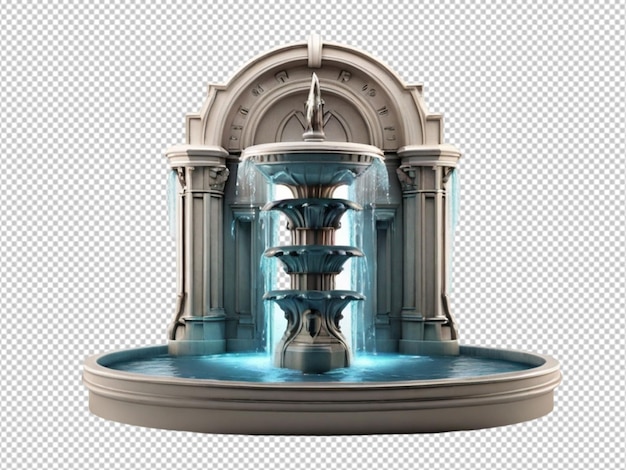 Psd 3d фонтана на прозрачном фоне