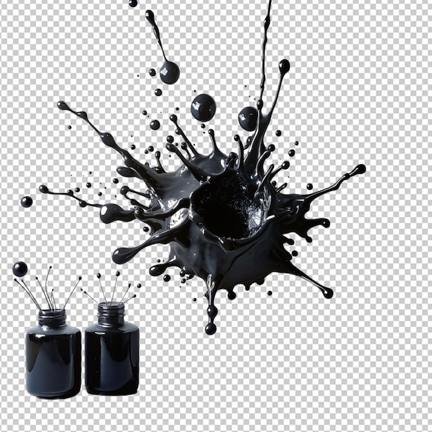 PSD psd черных чернильных элементов дизайна на прозрачном фоне